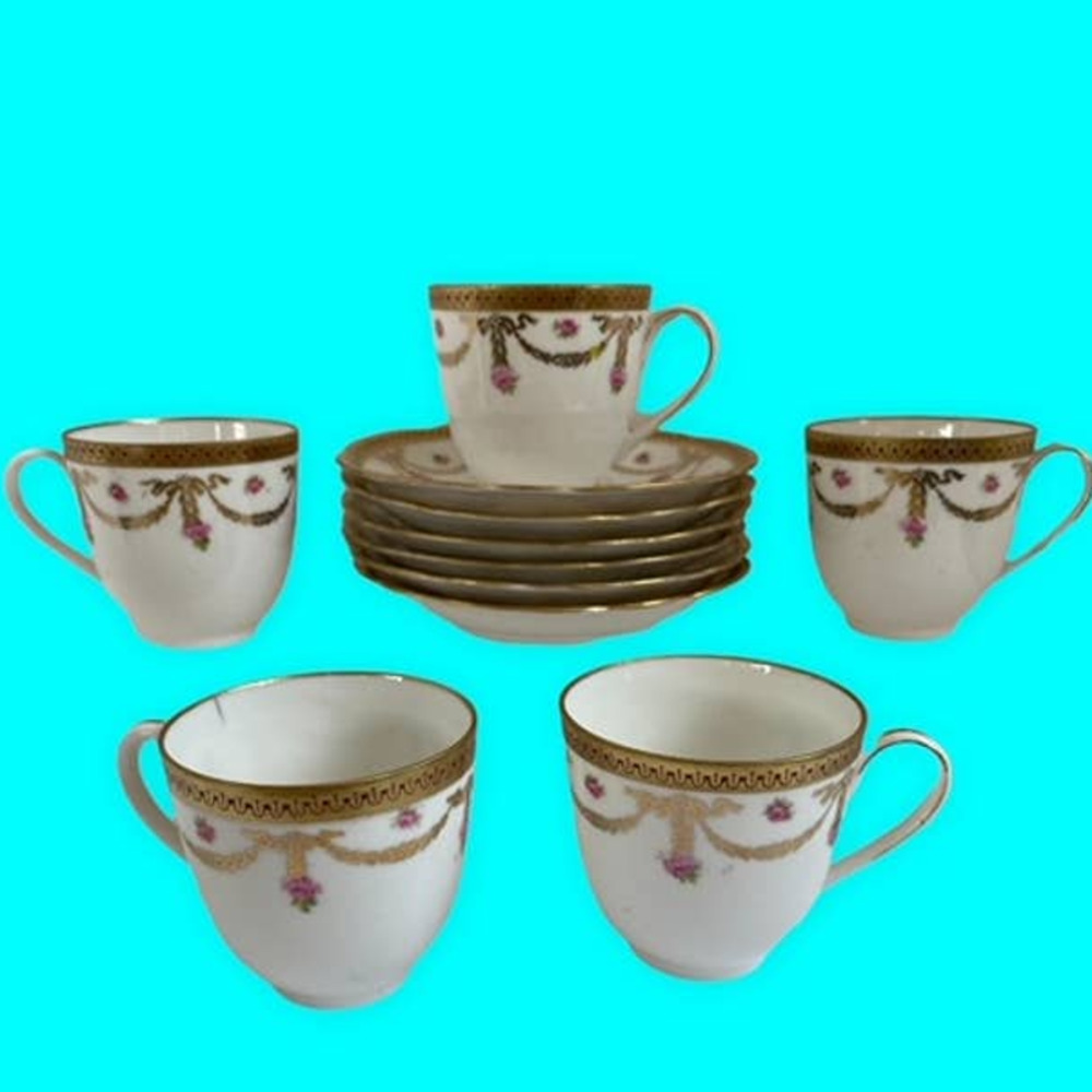 MZ AUSTRIA Demitasse Cups and Saucers Set of 5